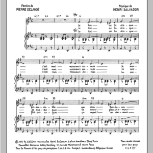 Henri Salvador Roi De La Drague Musik Noten - Piano & Vocal - 115257-0