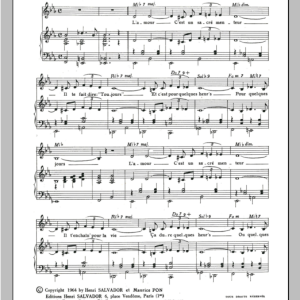 Henri Salvador Sacre Menteur Musik Noten - Piano & Vocal - 115579-0