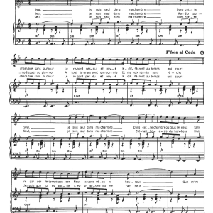 Henri Salvador Seul Musik Noten - Piano & Vocal - 115527-0