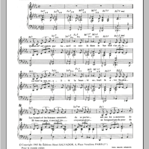 Henri Salvador Sophia Musik Noten - Piano & Vocal - 115532-0