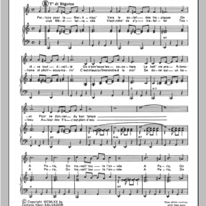 Henri Salvador Tant Pis Pour Paris Musik Noten - Piano & Vocal - 115537-0