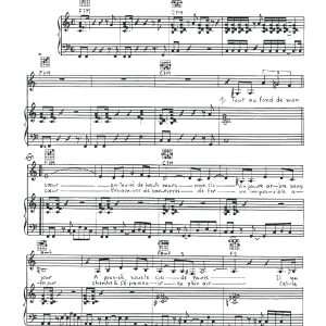 Henri Salvador Tout Au Fond De Mon Coeur Musik Noten - Piano, Vocal & Guitar Chords - 114809-0