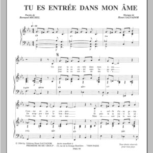Henri Salvador Tu Es Entree Dans Mon Ame Musik Noten - Piano & Vocal - 115557-0
