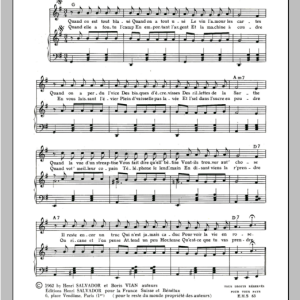 Henri Salvador Une Bonne Paire De Claques Musik Noten - Piano & Vocal - 115583-0