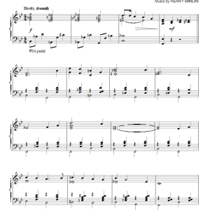 Henry Mancini In The Arms Of Love Musik Noten - Piano Solo - 93555-0