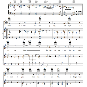 Henry Mancini Smile Away Each Rainy Day Musik Noten - Piano, Vocal & Guitar Chords - 78044-0