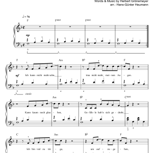 Herbert Groenemeyer Der Weg Musik Noten - Easy Piano - 123958-0