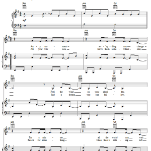 Hilary Duff Fly Musik Noten - Piano, Vocal & Guitar Chords - 67055-0