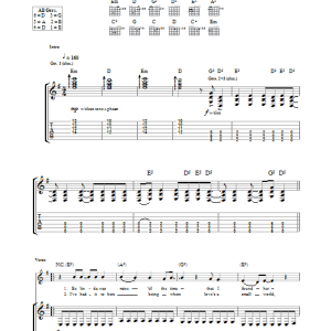 HIM Solitary Man Musik Noten - Guitar Tab - 30852-0