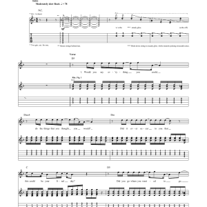Hoobastank Did You? Musik Noten - Guitar Tab - 91458-0