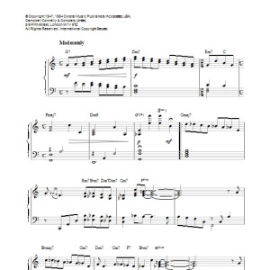 Horace Silver Midnight Sun Musik Noten - Piano Solo - 17452-0