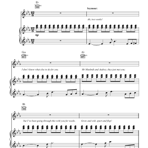 Howard Ashman Grow For Me (from Little Shop of Horrors) Musik Noten - Piano, Vocal & Guitar Chords - 104275-0