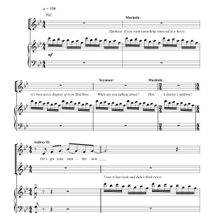 Howard Ashman Suppertime (from Little Shop of Horrors) Musik Noten - Piano, Vocal & Guitar Chords - 104268-0