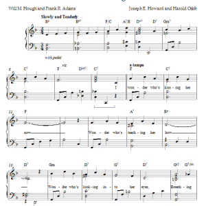 Howard I Wonder Who's Kissing Her Now Musik Noten - Piano Solo - 21551-0