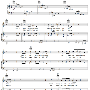 Howlin' Wolf I Ain't Superstitious Musik Noten - Piano, Vocal & Guitar Chords - 51101-0