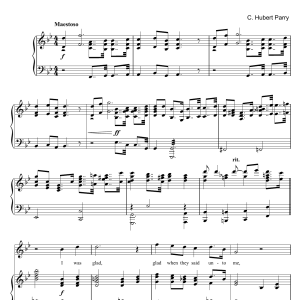 Hubert Parry I Was Glad Musik Noten - Piano & Vocal - 46773-0