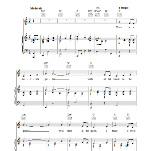 Hubert W. David A Rose In A Garden Of Weeds Musik Noten - Piano, Vocal & Guitar Chords - 37023-0