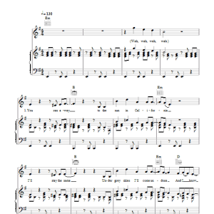 I Am Arrows Green Grass Musik Noten - Piano, Vocal & Guitar Chords - 103632-0