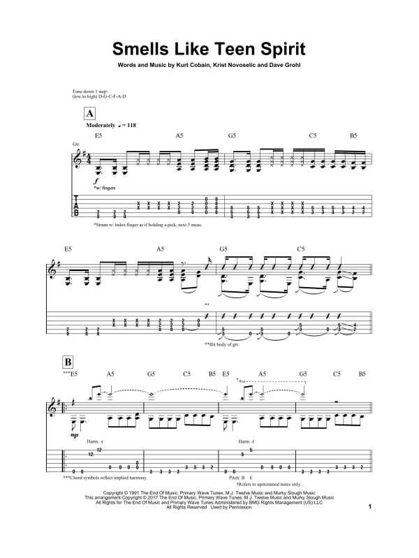 Igor Presnyakov Smells Like Teen Spirit Musik Noten - Solo Guitar - 178022-0