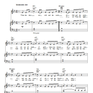 Imagine Dragons Demons Musik Noten - Piano, Vocal & Guitar Chords - 94301-0