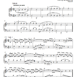 Immanuela Gruenberg Six Variations On A Swiss Song In F Major, WoO 64 Musik Noten - Piano Solo - 93998-0