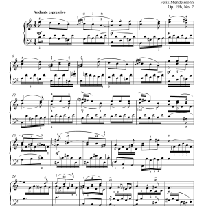 Immanuela Gruenberg Song Without Words In A Minor, Op. 19, No. 2 Musik Noten - Piano Solo - 155782-thumbnail