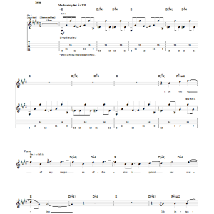Incubus Pistola Musik Noten - Guitar Tab - 27544-0