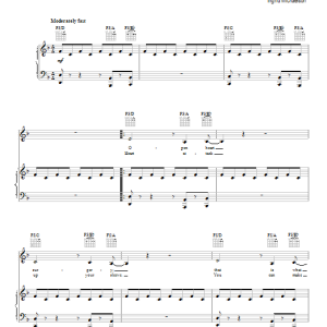 Ingrid Michaelson Fire Musik Noten - Piano, Vocal & Guitar Chords - 89210-0