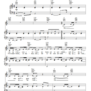 Ingrid Michaelson Wonderful Unknown Musik Noten - Piano, Vocal & Guitar Chords - 153996-0