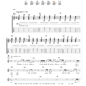Interpol The Lighthouse Musik Noten - Guitar Tab - 39703-0