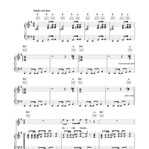INXS Suicide Blonde Musik Noten - Piano, Vocal & Guitar Chords - 32636-0