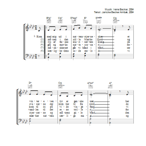 Irene Becker Kom Med Mig Ud I Natten Musik Noten - Piano, Vocal & Guitar Chords - 34142-0