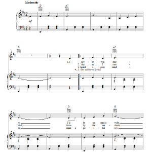 Irish Folksong I Never Will Marry Musik Noten - Piano, Vocal & Guitar Chords - 56734-0