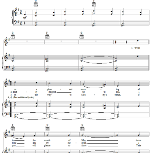 Irish Folksong The Banks Of Claudy Musik Noten - Piano, Vocal & Guitar Chords - 56850-0