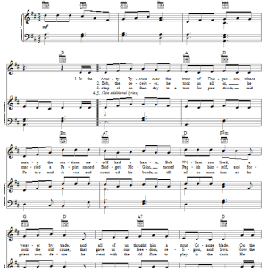 Irish Folksong The Old Orange Flute Musik Noten - Piano, Vocal & Guitar Chords - 56829-0