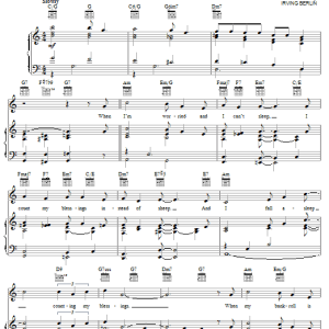 Irving Berlin Count Your Blessings Instead Of Sheep Musik Noten - Piano, Vocal & Guitar Chords - 16755-0