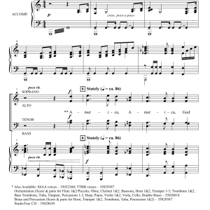 Irving Berlin God Bless America (arr. Joseph M. Martin) Musik Noten - SATB Choir - 93758-0