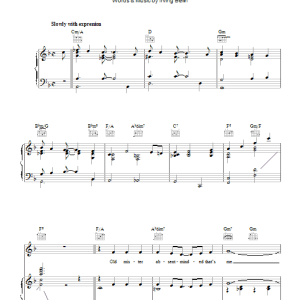Irving Berlin I Left My Heart At The Stage Door Canteen Musik Noten - Piano, Vocal & Guitar Chords - 40386-0