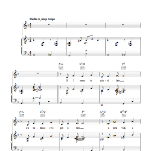 Irving Berlin Steppin' Out With My Baby Musik Noten - Piano, Vocal & Guitar Chords - 47843-0