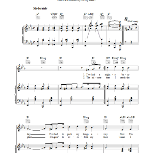 Irving Berlin When The Midnight Choo Choo Leaves For Alabam' Musik Noten - Piano, Vocal & Guitar Chords - 39992-0
