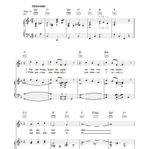 J. Fred Coots Love Letters In The Sand Musik Noten - Piano, Vocal & Guitar Chords - 37472-0