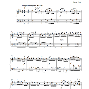 J Hook Allegro Con Spirito Op12 No1 Musik Noten - Piano Solo - 17897-0