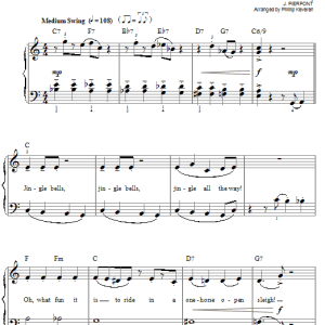 J. Pierpont Jingle Bells [Jazz version] (arr. Phillip Keveren) Musik Noten - Easy Piano - 75736-0