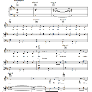 Jaci Velasquez God So Loved Musik Noten - Piano, Vocal & Guitar Chords - 75023-0