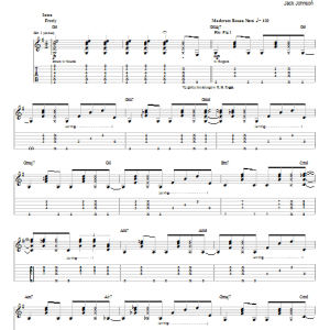 Jack Johnson Belle Musik Noten - Guitar Tab - 51667-0