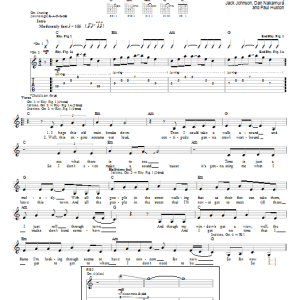 Jack Johnson Breakdown Musik Noten - Guitar Tab - 51669-0