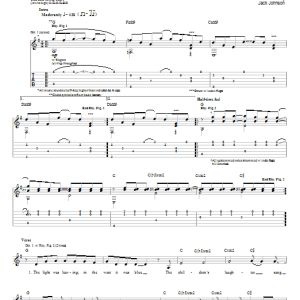 Jack Johnson Constellations Musik Noten - Guitar Tab - 51670-0