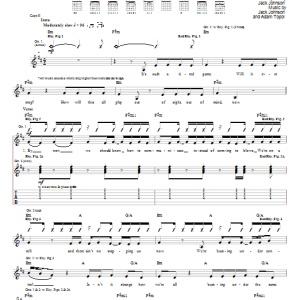 Jack Johnson Crying Shame Musik Noten - Guitar Tab - 51665-0