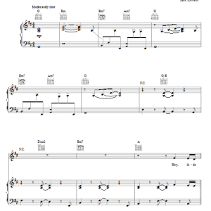 Jack Johnson My Little Girl Musik Noten - Piano, Vocal & Guitar Chords - 78069-0