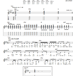Jack Johnson Never Know Musik Noten - Guitar Tab - 51674-0